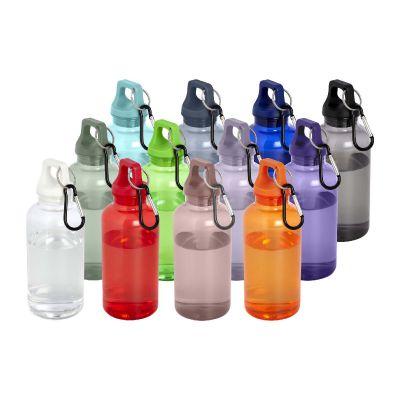 OREGON -Bouteille d'eau de 400 ml en plastique recyclé avec mousqueton