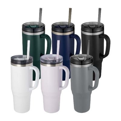 MELBOURNE -Mug isotherme 1200 ml certifié RCS avec paille