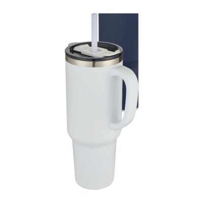 SYDNEY -Mug 1200 ml double paroi certifié RCS avec isolation par le vide et couche de cuivre avec paille