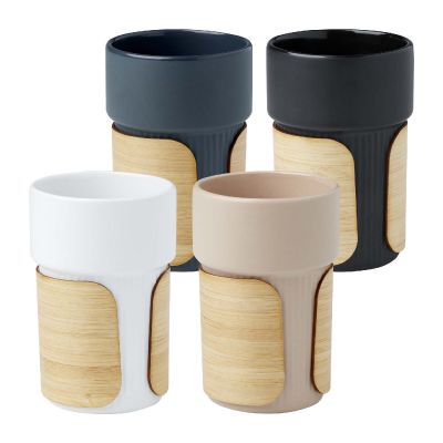 FIKA -Gobelet de 340 ml avec couvercle en bambou