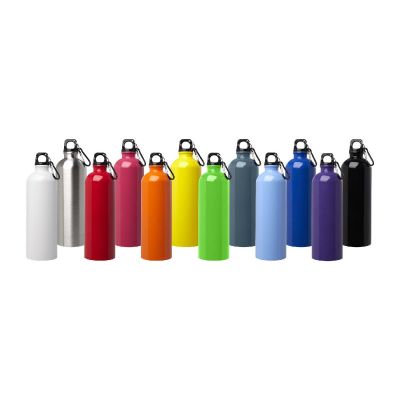 OREGON -Bouteille d'eau de 750 ml simple paroi en acier recyclé certifié RCS avec mousqueton