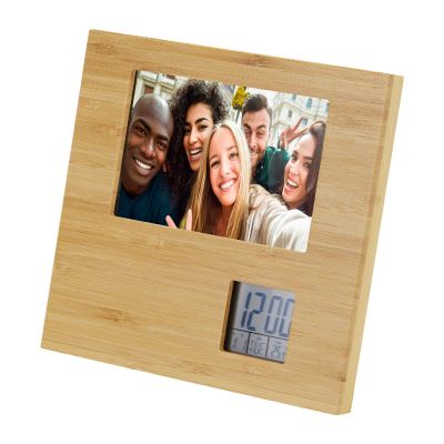 SASA -Cadre photo en bambou avec thermomètre