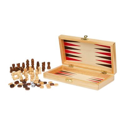 MUGO -Jeu de plateau 3-en-1 en bois