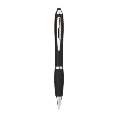 NASH -Stylo bille stylet coloré avec grip noir (encre noire)