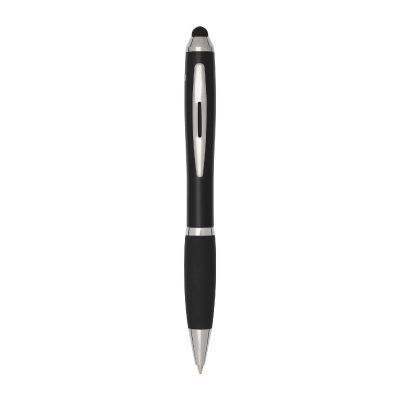 NASH -Stylo bille à stylet en plastique recyclé RCS avec corps coloré et grip noir (encre bleue)