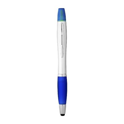 NASH -Stylo bille avec fonction stylet et surligneur (encre noire)