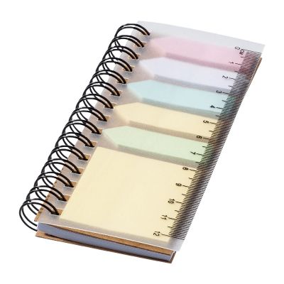 SPINNER -Bloc-notes à spirales avec mémos autocollants colorés 