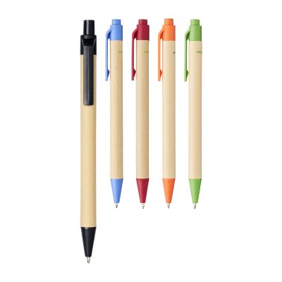 BERK -Stylo bille en carton recyclé et plastique de maïs (encre noire)