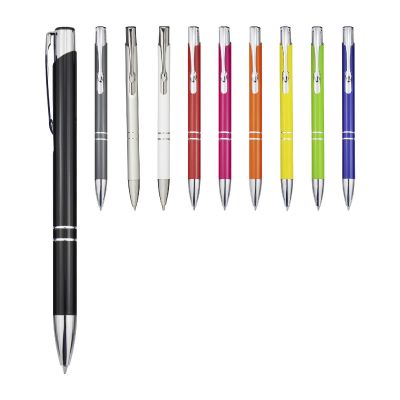 MONETA -Stylo bille rétractable en aluminium  (encre noire)