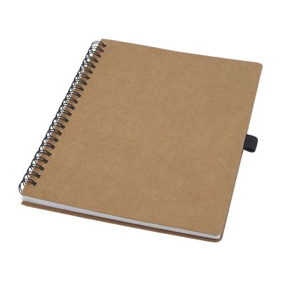 COBBLE A5 -Carnet Cobble A5 à spirales en carton recyclé avec papier de pierre