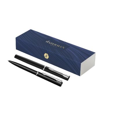 ALLURE -Parure de stylos bille et roller (encre bleue)