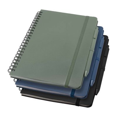 THALAASA INCHI -Carnet à couverture rigide d’origine océanique Thalaasa A5 avec stylo bille (encre noire)