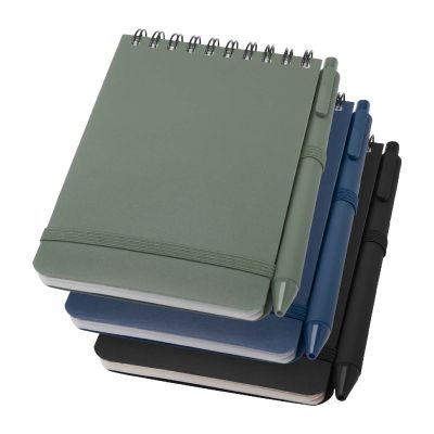 THALAASA INCHI -Carnet à couverture rigide d’origine océanique Thalaasa A6 avec stylo bille (encre noire)