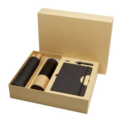 CARMEN -Coffret cadeau avec carnet à couverture rigide A5 et stylo bille (encre noire)