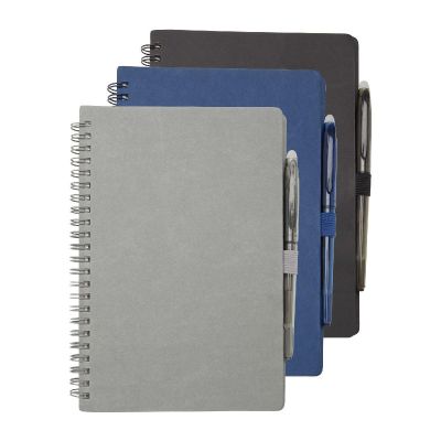 SLATE -Carnet A5 à couverture souple réutilisable et parure de stylos (encre noire)