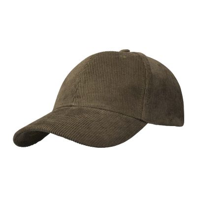 HUTTON -Casquette 6 panneaux de 280 g/m² en velours côtelé recyclé