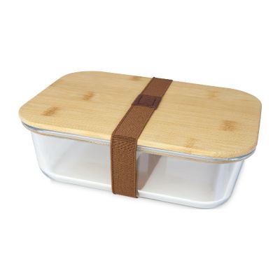 ROBY -Boîte repas en verre avec couvercle en bambou 1000 ml