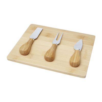EMENT -Plateau à fromage et ustensiles en bambou