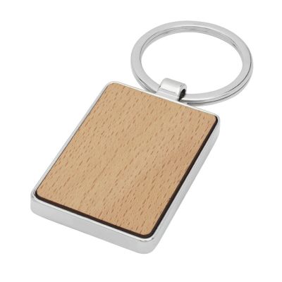 MAURO -Porte-clés rectangulaire en bois de hêtre