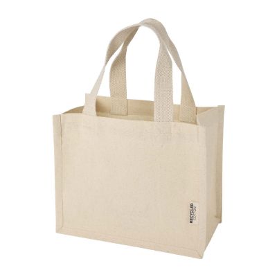 ODESSA -Mini sac shopping à soufflet en coton recyclé de 9 L et 220 g/m² certifié GRS