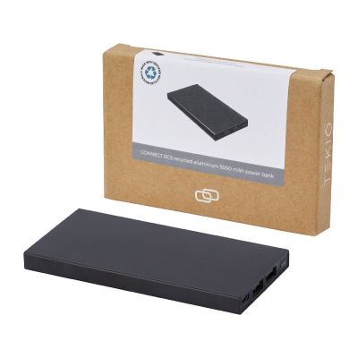 CONNECT -Batterie de secours de 5 000 mAh en aluminium recyclé