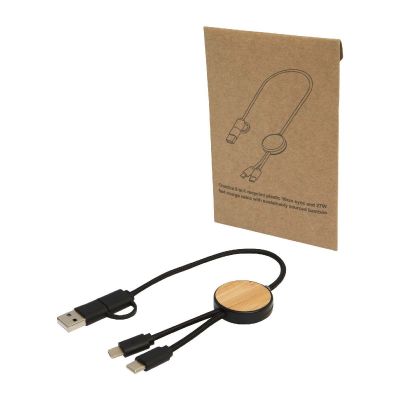 W -Câble 5 en 1 Chechia en plastique recyclé de 30 cm pour la synchronisation des données et la charge rapide de 27 avec détai