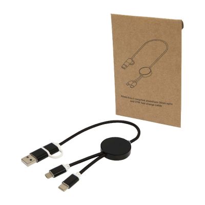 W ALASIA -Câble 5 en 1 Alasia en aluminium et plastique recyclés de 30 cm pour la synchronisation des données et la charge rapide de 27