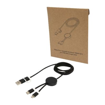W ALASIA -Câble 5 en 1 Alasia en aluminium et plastique recyclés de 150 cm pour la synchronisation des données et la charge rapide de 2