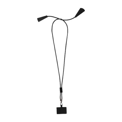 SMARTLANYARD ECOSYNC -Tour de cou Funi pour smartphone en plastique recyclé avec synchronisation des données intégrée et câble 5 en 1 pour charge r