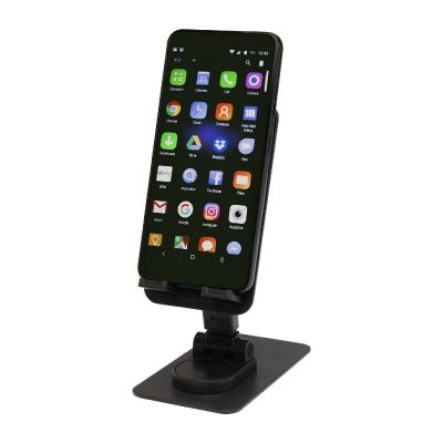 ALHENA -Support de téléphone pliable en plastique recyclé avec support de bureau en métal