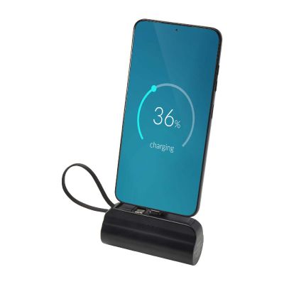ALNAIR -Batterie de secours Type-C de5 000 mAh et 10 W en plastique recyclé avec support de retournement intégré et câble 2 en
