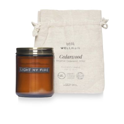 WELLMARK -Bougie parfumée parfum bois de cèdre