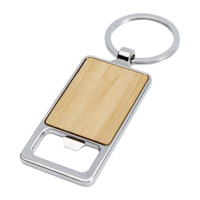 SNAPPER -Porte-clés en bambou avec décapsuleur 