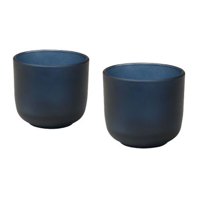 MALE -Gobelets en verre de 200 ml - lot de 2 en finition mate