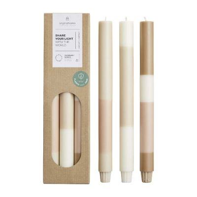 ORIGINALHOME -Bougies d’aspect craie par lot de 4