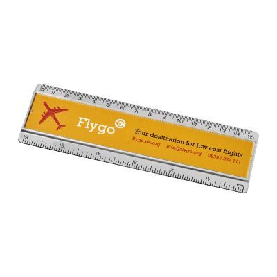 ELLISON -Règle en plastique 15 cm avec insertion de papier décoratif