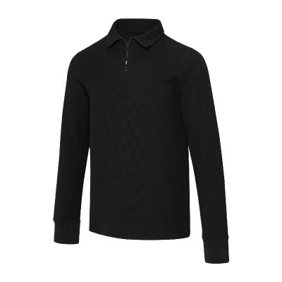 ZEUS -Polo unisexe de 245 g/m² Apollo à manches longues et demi fermeture éclair