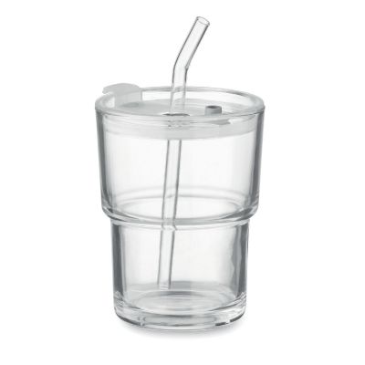 SIP - Gobelet verre et paille 400ml