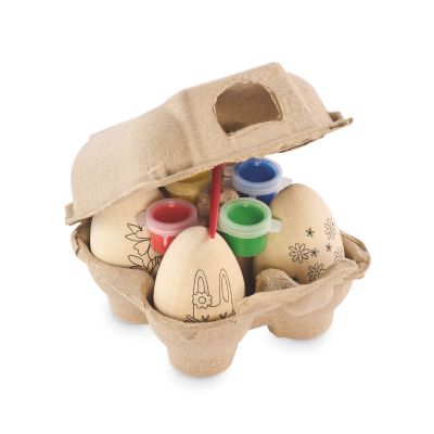 EISET - Set de peinture d'oeufs en bois
