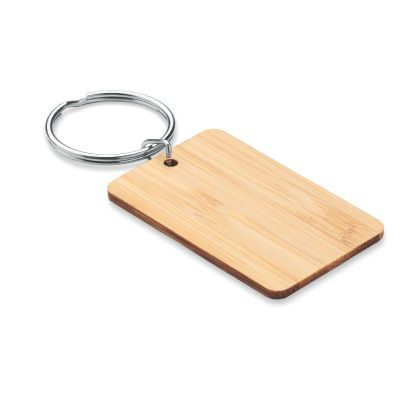 ANGLEBOO - Porte-clés rectangulaire bambou