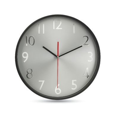 RONDO - Horloge murale fond argent