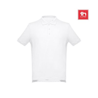 THC ADAM WH - Polo à manches courtes en coton pour hommes. Couleur blanche