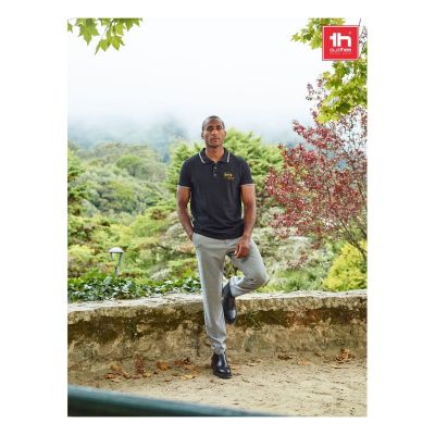 THC ROME - Polo bicolore en coton pour hommes