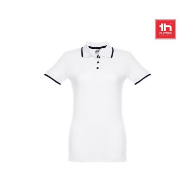 THC ROME WOMEN WH - Polo bicolore en coton pour femme