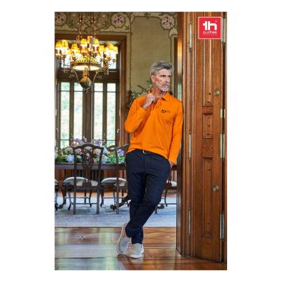 THC BERN - Polo à manches longues en coton cardé pour hommes