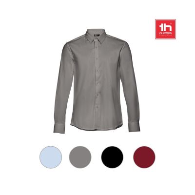 THC PARIS - Chemise en popeline à manches longues pour hommes