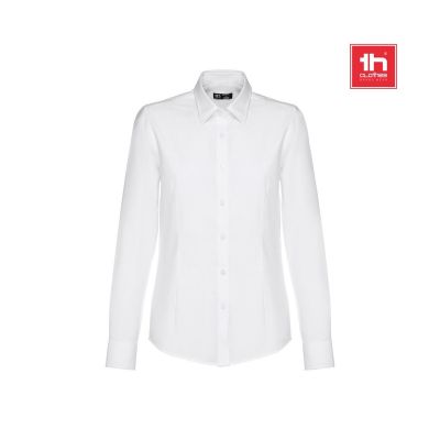 THC TOKYO WOMEN WH - Chemise oxford à manches longues pour femmes. Couleur blanche