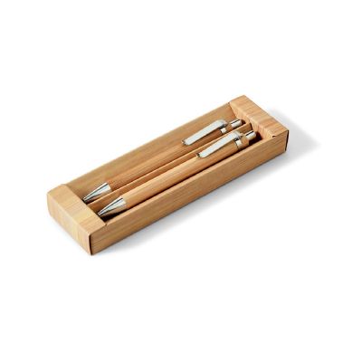 GREENY - Kit stylo bille et porte-mine en bambou