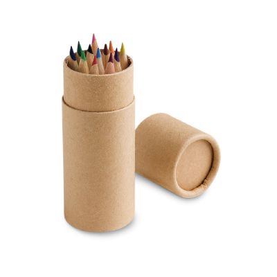 CYLINDER - Boîte avec 12 crayons de couleur