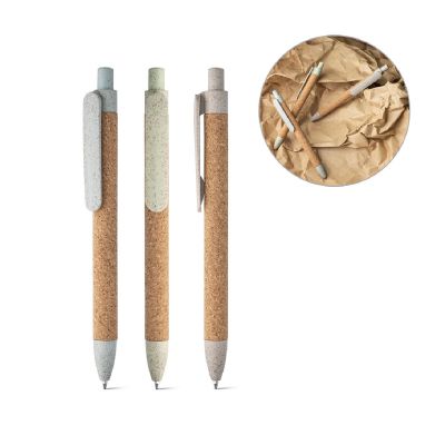 GOYA - Stylo à bille en liège et Fibre de paille de blé